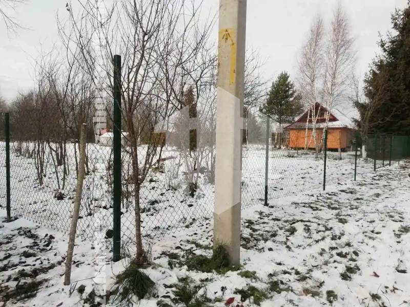 Забор из сетки рабицы с проволокой 77 метров