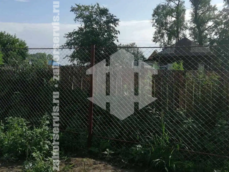 Забор из сетки рабицы оцинкованный 75 метров