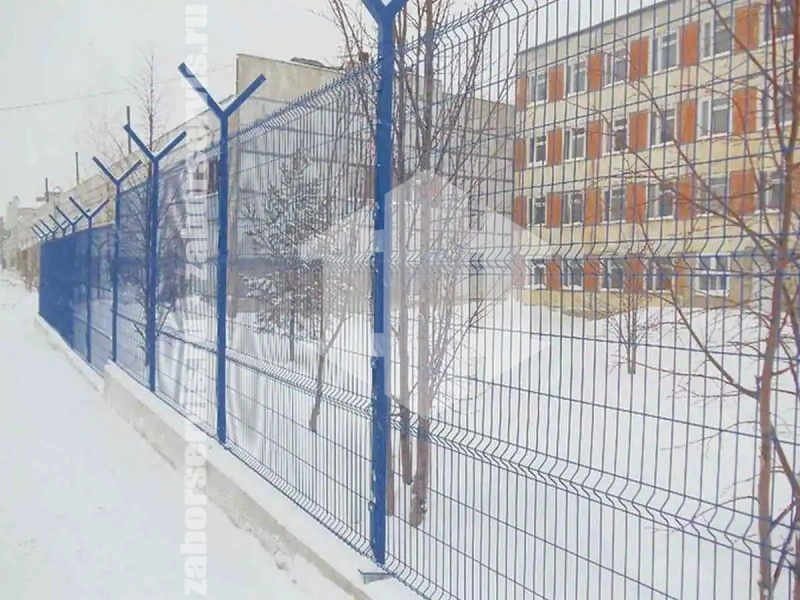 3D заборы для школы 155 метров высота 2,0м