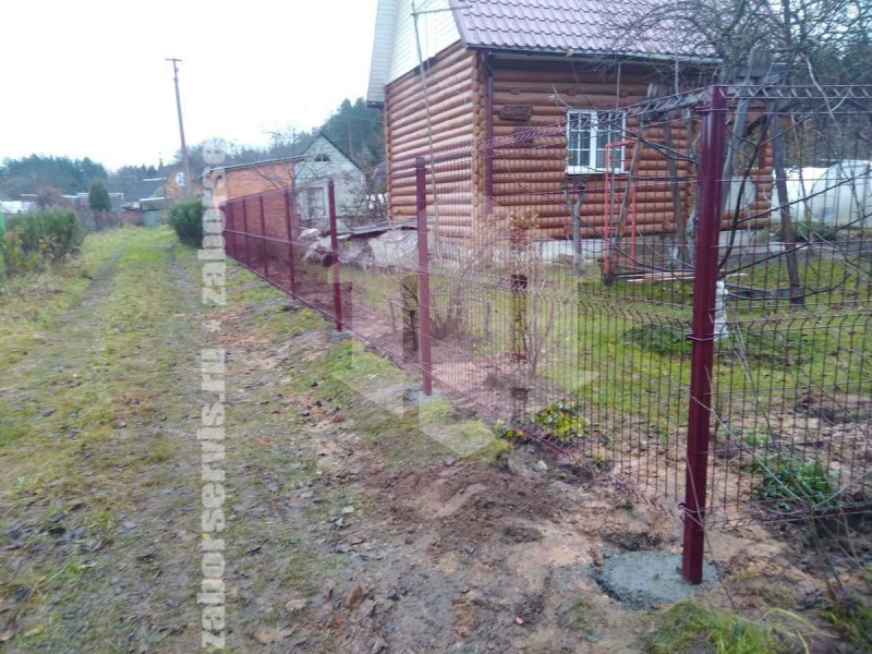 3D забор 155 метров красный 5мм