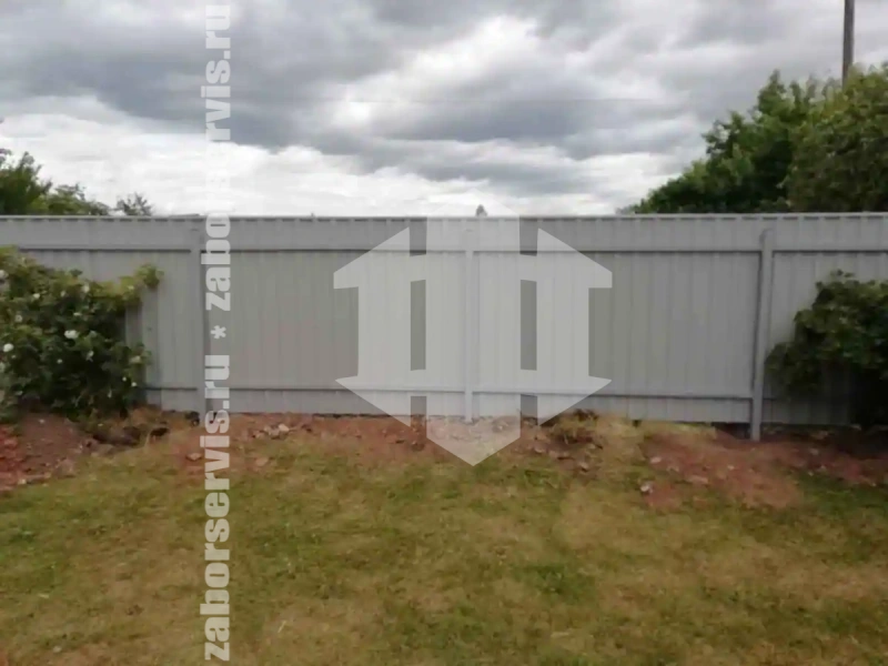 Забор из профнастила 72 метра синий