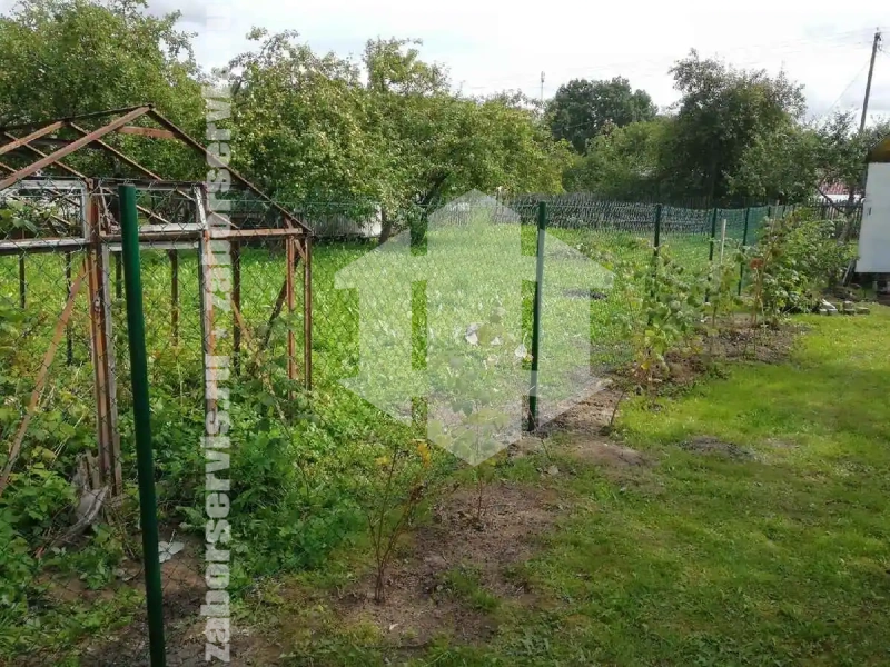 Забор из сетки рабицы с проволокой 44 метра