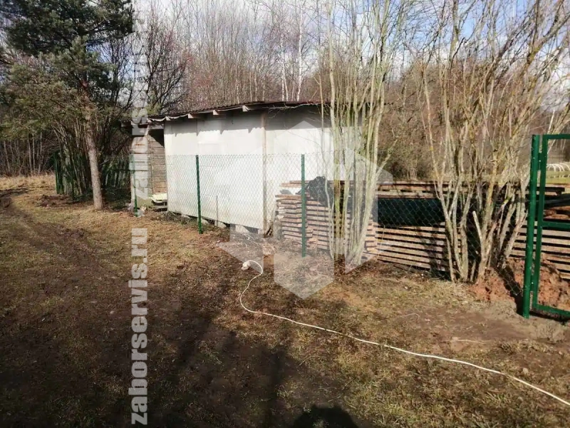 Забор из сетки рабицы с проволокой 63 метра