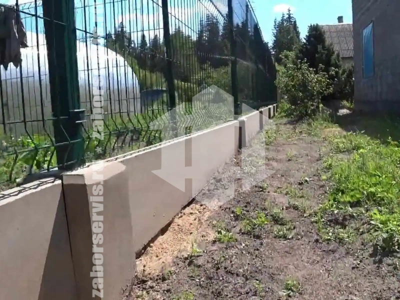 3D забор на ленточном фундаменте 40 метров