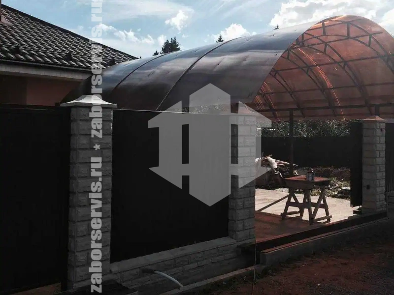 Забор из профнастила на ленточном фундаменте 70 метров